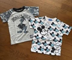 Tokyo Disney Resort Mickey and Donald Short-Sleeved T-Shirts, Size 130cm, Set of 2