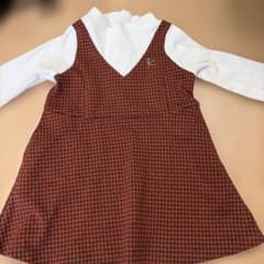 組曲　千鳥格子柄 重ね着風ワンピースのサムネイル
