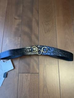 ZARA 100% LEATHER クロコダイル風ベルト 型押し　サイズ80のサムネイル