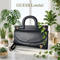 GUESS ゲス ローレライ ヴィンテージ ハンドバッグ 2WAY 黒 - メルカリ