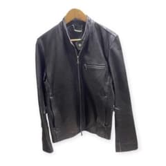 【美品】BEAMS ビームス 羊革 シングルライダースジャケット Mのサムネイル