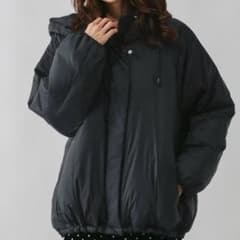 グローバルワーク エアリュクスダウンフードブルゾン ネイビー Lサイズ