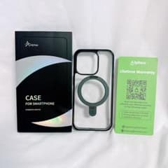 iPhone 15 Pro 케이스 자기 스탠드 MagSafe 대응 링 블랙