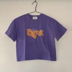 クロップド丈　ロゴTシャツ　パープルのサムネイル