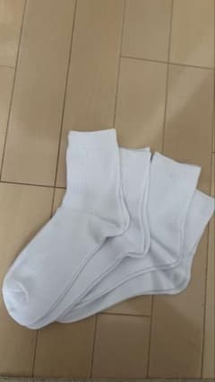白 リブソックス 靴下 4足セットのサムネイル
