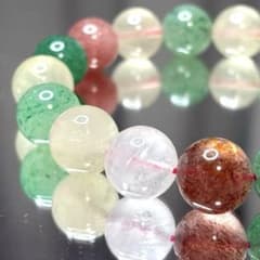【即購入OK】✨ストロベリークォーツ×シトリン×水晶 多宝 No.47のサムネイル