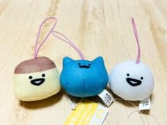 新品▼ 3つセット お文具といっしょ フェイスちびマスコット キーホルダー