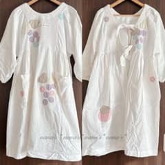 POTECHINO ポテチーノ エプロンドレス 割烹着 ワンピース 白 尾道