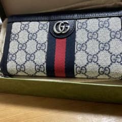 新品未使用/グッチ/ラウンドジップ長財布/オフィディア/ネイビーのサムネイル