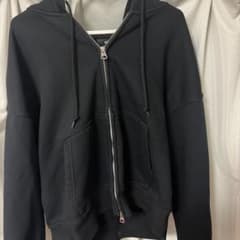 H&M Mサイズ ダブルジップパーカー 黒のサムネイル