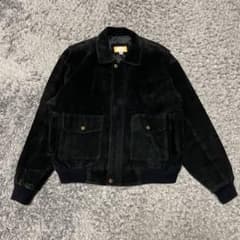 Sierra Suede ブラック ピッグスエードレザーボンバージャケット Mのサムネイル