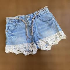 ZARA BABY デニムショートパンツ 裾レース 18/24 92cmのサムネイル