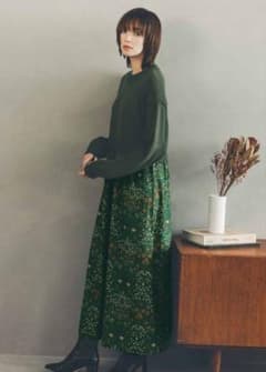 【美品】フェリシモ MORRIS Gallery ワンピース LT Sizeのサムネイル