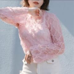 POPPY PINK WAVE TULLE TOPS シースルー あさぎーにょ POPPY PINK WAVE TULLE TOPS シースルー あさぎーにょ