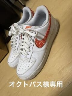 s*i様 Nike Air Force 1 ホワイト/オレンジ　ペイズリーのサムネイル