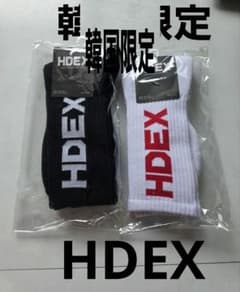 韓国限定新品HDEX メインロゴソックス靴下 2足セットゴールドジム