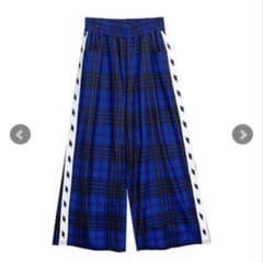 イナズマずっきゅん チェックジャージパンツ【BLUE CHECK】のサムネイル