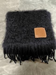 LOEWEロエベ モヘアマフラー　アナグラム　ブラックのサムネイル