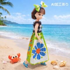 リカちゃん服ハンドメイド♡サンドレス リカちゃん服「サンドレス ホワイト」ハンドメイド - メルカリ