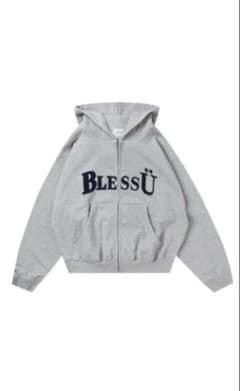 BLESSÜ ジップアップパーカー グレー - メルカリ
