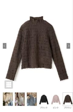 シャーリングシアーハイネックトップス［yz635］のサムネイル