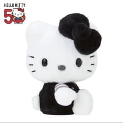 ハローキティ　50周年　ぬいぐるみ　限定　モノクロ　キティ