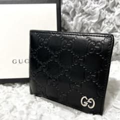 【美品】グッチ 長財布 ドリアン インターロッキング シマ レザー 本革 黒色 GUCCI（グッチ） 財布 長財布 ラウンドファスナー ドリアン レディース