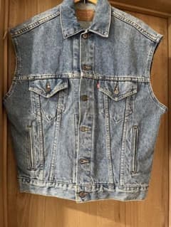 90年代 levis カットオフベスト70507 表記Sサイズ - メルカリ