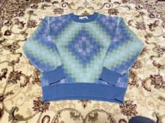 90s 00s vintage mosaic short knit y2kのサムネイル