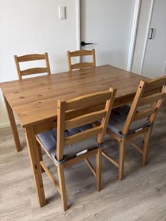 引き取り⭐︎IKEA ヨックモック JOKKMOKダイニングテーブル、チェアセット コスパ最強。IKEAの格安ダイニングテーブル、JOKKMOKK(ヨックモック)の