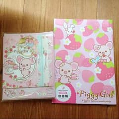 こぶたさま専用。ピギーガール ノート&レターセットのサムネイル