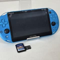 動作確認済 PS VITA 本体 ブルー 8GB メモリーカード パワプロ 付き