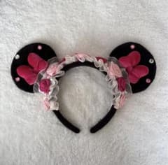 ディズニー　カチューシャ　バラ　ピンク　フリル　ミニー　パルパルーザのサムネイル