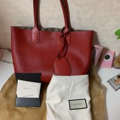 GUCCI リバーシブルトートバック　モノグラム×レッドのサムネイル