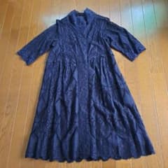 Rêve de MIYACO 総レースネイビー ロングワンピースのサムネイル