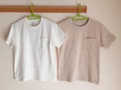 リサイクル材にて梱包に変更　無印良品　Tシャツ　Sサイズ　XSサイズ　２枚セットのサムネイル