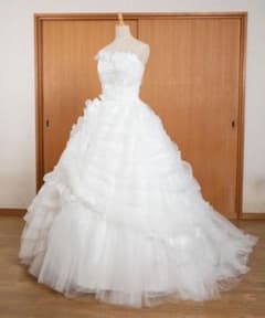 ウェディングドレス 結婚式 ワタベ Avica プリンセス 9T 太ゴム劣化のサムネイル