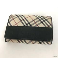 ✨未使用展示品✨　Burberry ミニ財布　ノバチェック　キャンバス　三つ折り BURBERRY バーバリー ノバチェック キャンバス×レザー 二つ折り財布