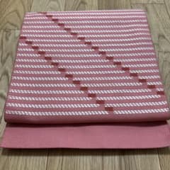 本場筑前博多織 八寸名古屋帯 斜線文 正絹 紅梅色 120 - メルカリ