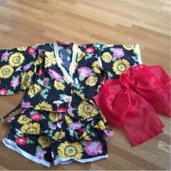 浴衣ドレス ひまわり 帯セットのサムネイル