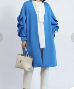 新品タグ付き】【FENNEL】定価34000円 Vネックフリルスリーブコート