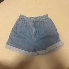 デニムブルー ロールアップショートパンツのサムネイル