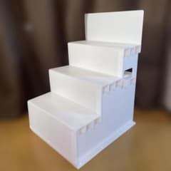 ワンフェスなどに！偶像祭壇三段型甲 簡単組立展示台 ホワイト - メルカリ