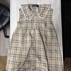 EAST BOY ノースリーブワンピース 100cm ベージュチェックのサムネイル