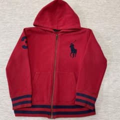 【お値下げ】POLOラルフローレン　ジュニアパーカー　裏起毛　120のサムネイル