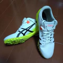 ASICS スパイクシューズ ホワイト/イエロー　ヒートスプリント　24.5cmのサムネイル