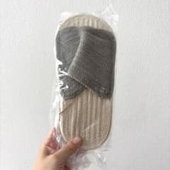 h*h様 ルームサンダル 生成×グレー Mサイズのサムネイル