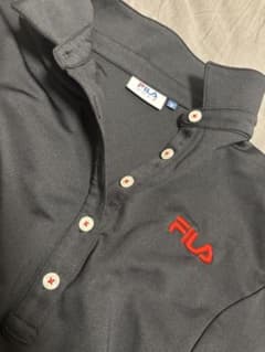 FILA 黒 ポロドレス サイドストライプのサムネイル