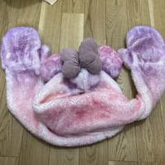 ディズニー 耳付きフリース帽子 ピンクのサムネイル