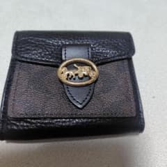 COACH 二つ折り財布 ホースアンドキャリッジ ブラックのサムネイル
